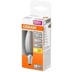 OSRAM Ampoule LED Flamme Verre Dépoli - 2,5 W = 25 W - E14 - Blanc Chaud -Philips Boutique osram ampoule led flamme verre depoli 2 5 w 25 w e14 blanc chaud 4058075436664 659554