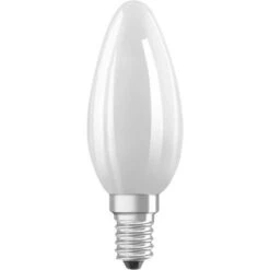 OSRAM Ampoule LED Flamme Verre Dépoli - 6,5 W = 60 W - E14 - Blanc Chaud