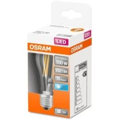 OSRAM Ampoule LED Standard Clair Filament - 11W équivalent 100W E27 - Blanc Froid -Philips Boutique osram ampoule led standard clair filament 11w equivalent 100w e27 blanc froid 4058075435285 659530