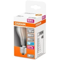 OSRAM Ampoule LED Standard Verre Dépoli Variable - 7W équivalent 60W E27 - Blanc Froid -Philips Boutique osram ampoule led standard verre depoli variable 7w equivalent 60w e27 blanc froid 4058075434608 598276