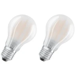 OSRAM Lot De 2 Ampoules E27 LED Standard Dépolie 8 W équivalent A 75 W Blanc Chaud