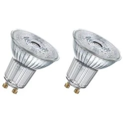 OSRAM Lot De 2 Ampoules Spots LED PAR16 GU10 4,3 W équivalent A 50 W Blanc Chaud