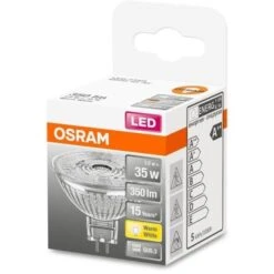 OSRAM Spot MR16 LED 36° Verre - 3,8W équivalent 35W GU5.3 - Blanc Chaud -Philips Boutique osram spot mr16 led 36 verre 3 8w equivalent 35w gu5 3 blanc chaud 4058075431270 598044
