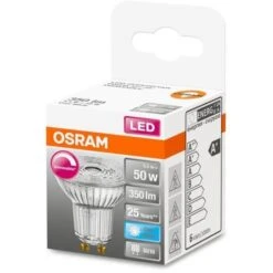 OSRAM Spot PAR16 LED 36° Verre Variable 5,5W=50 GU10 Froid -Philips Boutique osram spot par16 led 36 verre variable 5 5w 50 gu10 froid 4058075431713 754236
