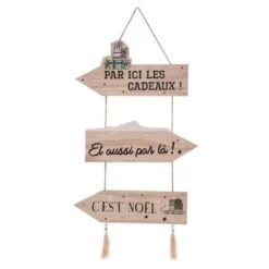 Pancarte Bois Cadeaux - 50 Cm