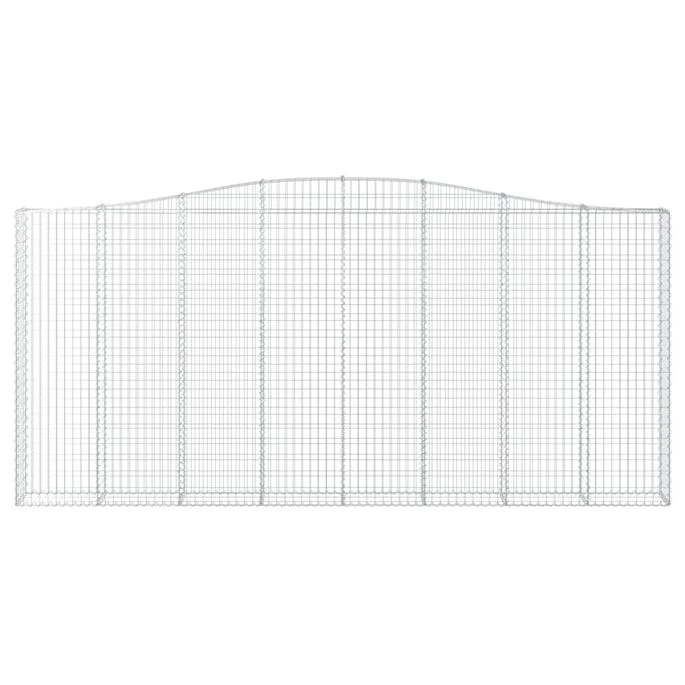 Paniers à Gabions Arqués 3 Pcs 400x30x180/200 Cm Fer Galvanisé 6 Paniers à Gabions Arqués 3 Pcs 400x30x180/200 Cm Fer Galvanisé – Image 4
