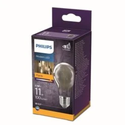 Philips Ampoule LED Equivalent 11W E27 Blanc Chaud Smoky Non Dimmable, Verre -Philips Boutique philips ampoule led equivalent 11w e27 blanc chaud smoky non dimmable verre 8718699759636 661403