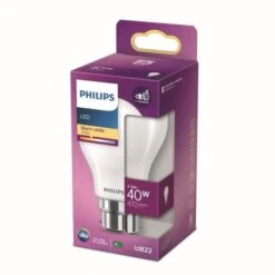 Philips Ampoule LED Equivalent 40W B22 Blanc Chaud Non Dimmable, Verre