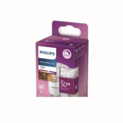 Philips Ampoule LED Equivalent 50W GU10, Dimmable, Verre, Lot De 2