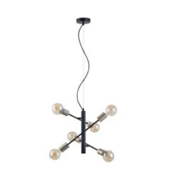 PHoeNIX Suspension 3 Bras - Ø46 X H150 Cm - Métal - Noir - Ampoules LED Fournies (x6) -Philips Boutique phoenix suspension 3 bras 46 x h150 cm metal noir ampoules led fournies x6 3248116460302 565984