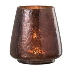 Devant -Philips Boutique photophore conique verre marron nissy h 16 cm 5415203952325 367796