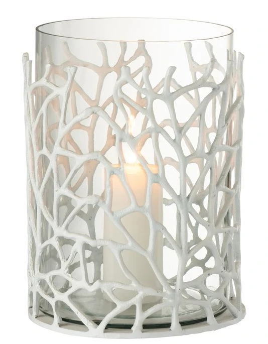 Photophore Mer En Métal Blanc D 25.5 Cm 4 Photophore Mer En Métal Blanc D 25.5 Cm – Image 2