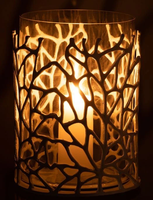 Photophore Mer En Métal Blanc D 25.5 Cm 5 Photophore Mer En Métal Blanc D 25.5 Cm – Image 3