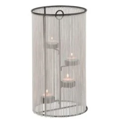 Photophore Métal Noir Et Chaîne Argentée Licia H 36 -Philips Boutique photophore metal noir et chaine argentee licia h 36 5415203881120 360443