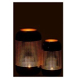 Photophore Métal Noir Et Doré Laqué Narsh 15 Cm - Lot De 2 -Philips Boutique photophore metal noir et dore laque narsh 15 cm lot de 2 5415203979773 356789