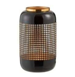 Photophore Métal Noir Et Doré Laqué Narsh -Philips Boutique photophore metal noir et dore laque narsh 5415203979780 356776