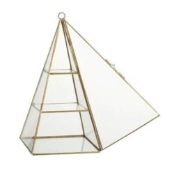 Photophore Pyramide Verre Et Métal Doré Narsh 5 Photophore Pyramide Verre Et Métal Doré Narsh -Philips Boutique photophore pyramide verre et metal dore narsh 5415203912329 357014