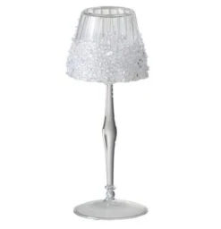 Devant 47 Photophore Sur Pied Verre Transparent Licia H 20 Cm