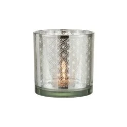 Photophore Verre Argenté Omani H 15 Cm -Philips Boutique photophore verre argente omani h 15 cm 5400924040451 378006