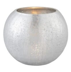 Photophore Verre Craquelé Argenté Mat Licia D 20 Cm -Philips Boutique photophore verre craquele argente mat licia d 20 cm 5415203965080 360378