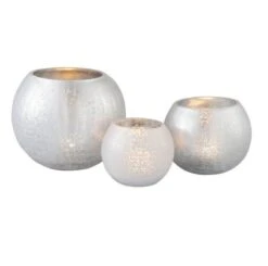 Photophore Verre Craquelé Argenté Mat Licia D 20 Cm -Philips Boutique photophore verre craquele argente mat licia d 20 cm 5415203965080 360381