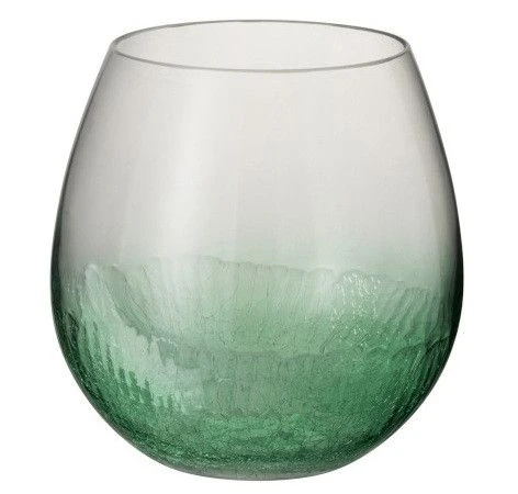 Photophore Verre Craquelé Vert Neela H 18 Cm 3 Photophore Verre Craquelé Vert Neela H 18 Cm