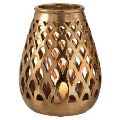 Photophore Verre Et Métal Cuivré Geera -Philips Boutique photophore verre et metal cuivre geera 5400924011673 380481