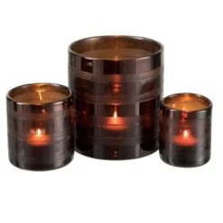 Photophore Verre Marron Narsh - Lot De 3 -Philips Boutique photophore verre marron narsh lot de 3 5415203865274 357019