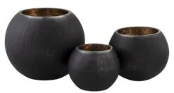 Photophore Verre Noir Mat Craquelé Et Doré Ysarg -Philips Boutique photophore verre noir mat craquele et dore ysarg 5415203965110 352376