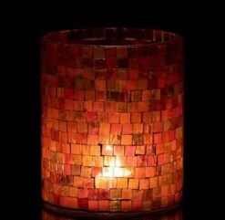 Photophore Verre Rose à Mosaïque Veeda H 15 Cm -Philips Boutique photophore verre rose a mosaique veeda h 15 cm 5400924020156 377667