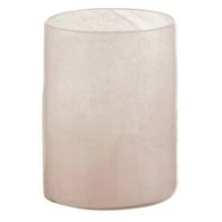 Devant 49 Photophore Verre Rose Clair Kimen H 17 Cm