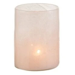 Devant -Philips Boutique photophore verre rose clair kimen h 17 cm 5400924020040 376707