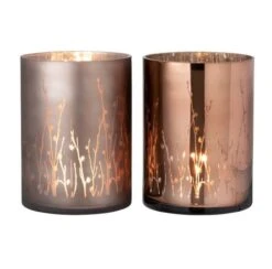 Photophores Verre Marron Mat Et Brillant Nissy H 24 - Lot De 2 -Philips Boutique photophores verre marron mat et brillant nissy h 24 lot de 2 5415203951816 367742