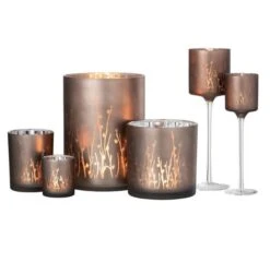 Photophores Verre Marron Mat Et Brillant Nissy H 24 - Lot De 2 -Philips Boutique photophores verre marron mat et brillant nissy h 24 lot de 2 5415203951816 367743