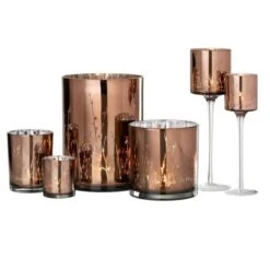 Photophores Verre Marron Mat Et Brillant Nissy H 24 - Lot De 2 -Philips Boutique photophores verre marron mat et brillant nissy h 24 lot de 2 5415203951816 367744