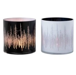 Photophores Verre Noir Et Blanc Bialli H 20 Cm - Lot De 2 -Philips Boutique photophores verre noir et blanc bialli h 20 cm lot de 2 5415203951717 368818