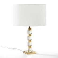 Pied De Lampe Acrylique Et Métal Doré Vera H 42 Cm -Philips Boutique pied de lampe acrylique et metal dore vera h 42 cm 8435471823643 239667
