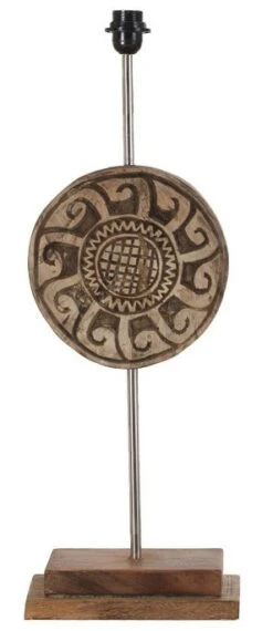 Pied De Lampe En Bois D'acacia Naturel Décapé Milo