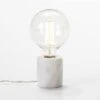 Pied De Lampe Marbre Blanc Koétie H 9 Cm