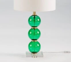 Pied De Lampe Verre Vert Patricias
