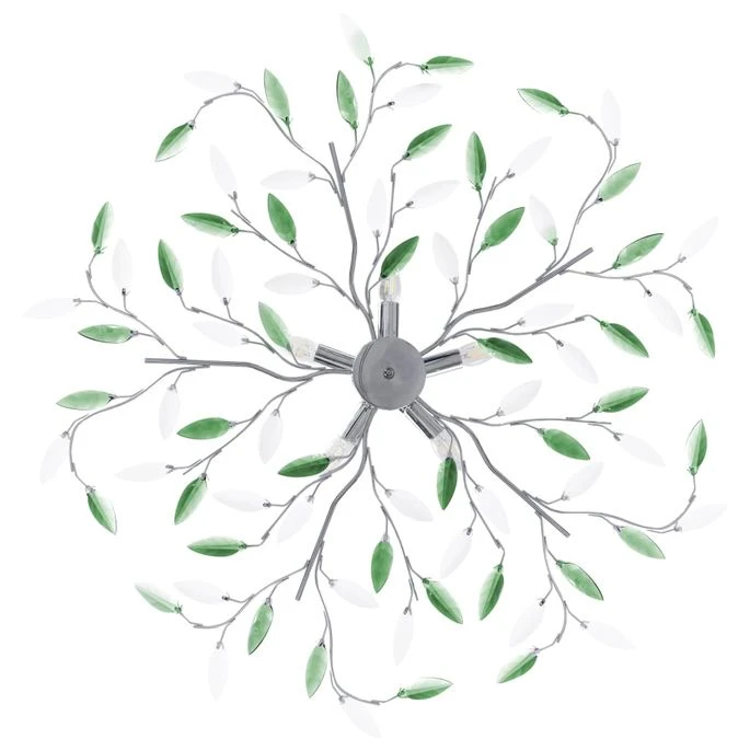 Plafonnier à Bras En Cristal Acrylique 5 Ampoules E14 Vert 5 Plafonnier à Bras En Cristal Acrylique 5 Ampoules E14 Vert – Image 3