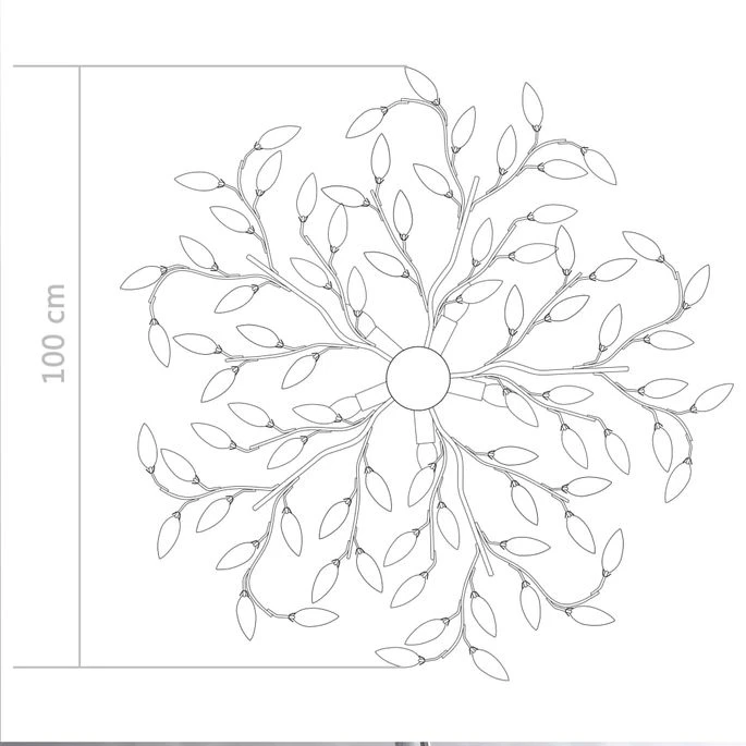 Plafonnier à Bras En Cristal Acrylique 5 Ampoules E14 Vert 8 Plafonnier à Bras En Cristal Acrylique 5 Ampoules E14 Vert – Image 6