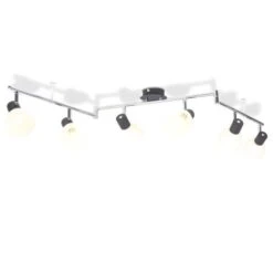 Plafonnier Avec 6 Projecteurs E14 Noir