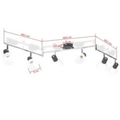 Plafonnier Avec 6 Projecteurs E14 Noir -Philips Boutique plafonnier avec 6 projecteurs e14 noir 8718475532354 605862