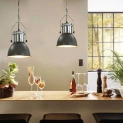 Plafonniers 2 Pcs Gris Rond E27