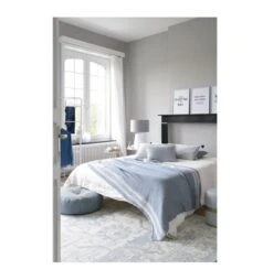 Plaid Tissu Bleu à Rayures Blanches Marino -Philips Boutique plaid tissu bleu a rayures blanches marino 5400924030711 373883