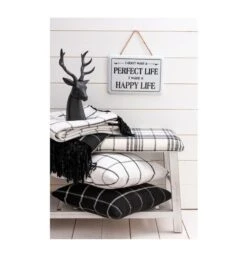 Plaids Polyester Carreaux Noir Et Blanc Bialli - Lot De 4 -Philips Boutique plaids polyester carreaux noir et blanc bialli lot de 4 5415203982766 369094