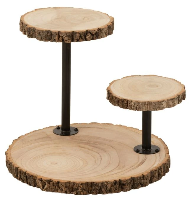Plateau 2 Niveaux Rond Bois Massif Patty L 45 Cm 3 Plateau 2 Niveaux Rond Bois Massif Patty L 45 Cm