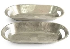 Plateau Oval En Métal Fila - Lot De 2