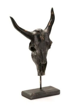 Sculpture Métal Et Résine Brun Ybo